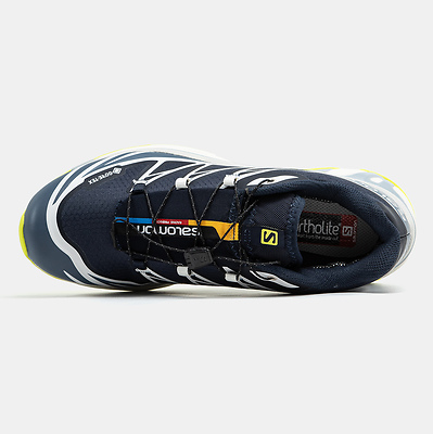 Salomon XT-6 Soft Ground Gore-Tex Navy White Yellow (Желтый) - фото 3 
