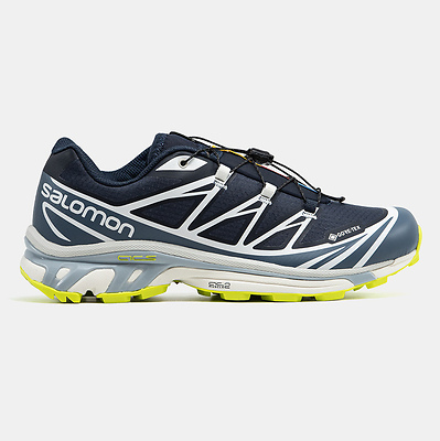 Salomon XT-6 Soft Ground Gore-Tex Navy White Yellow (Желтый) - фото 7 