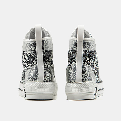 Shawn Stussy x Dior B23 High Black White (Белый) - фото 5 