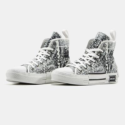 Shawn Stussy x Dior B23 High Black White (Белый) - фото 2 