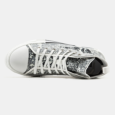 Shawn Stussy x Dior B23 High Black White (Белый) - фото 3 