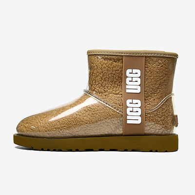 UGG Classic Clear Mini Chestnut Fleece (Коричневий) - фото 1 Hypebery